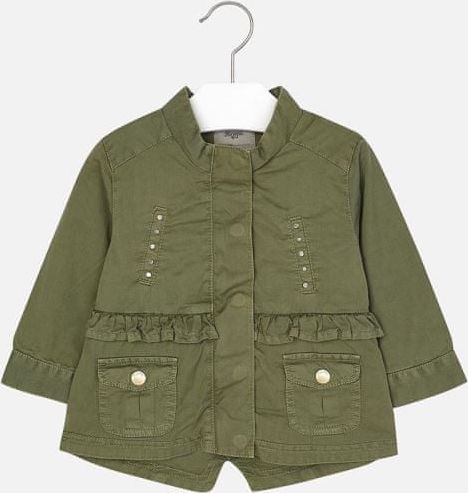 MAYORAL dívčí jarní kabát - zelený - 92 cm - obrázek 1
