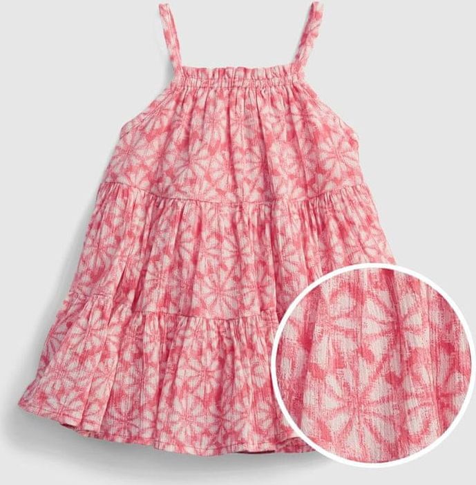 Gap Baby šaty gauze tiered floral dress 3-6M - obrázek 1