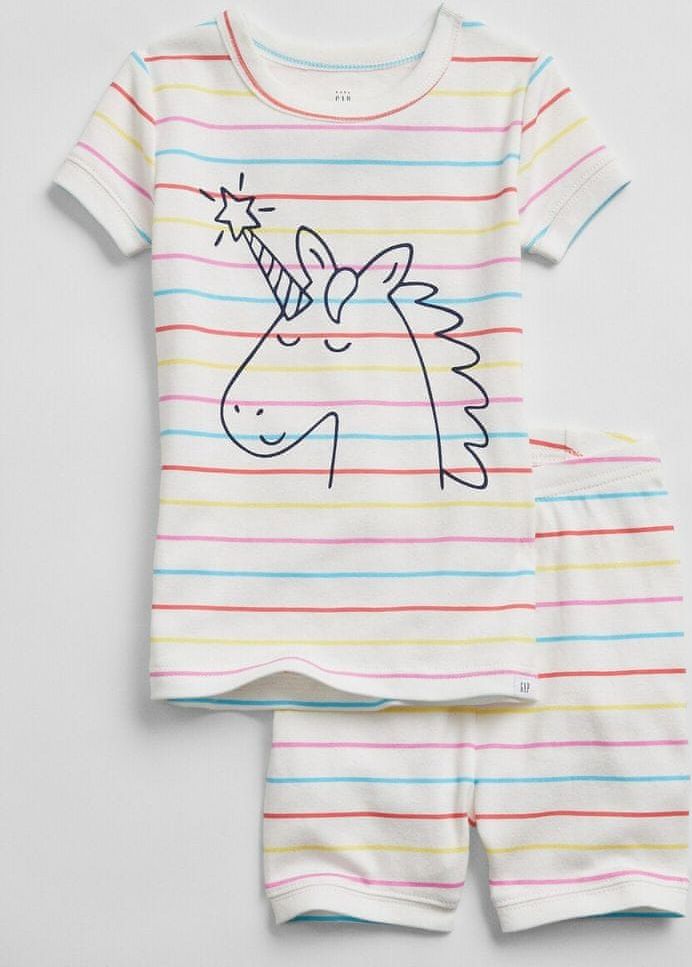 Gap Dětské pyžamo unicorn stripe 100% organic cotton pj set 12-18M - obrázek 1