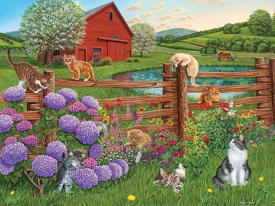 Cobble Hill Puzzle Kočky z farmy XL 275 dílků - obrázek 1