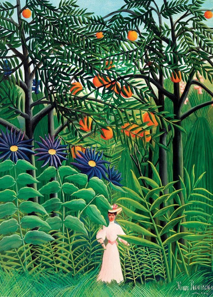EuroGraphics Puzzle Žena na procházce v exotickém lese 1000 dílků - obrázek 1