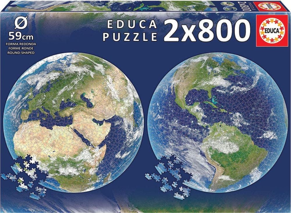 Educa Kulaté puzzle Planeta Země 2x800 dílků - obrázek 1