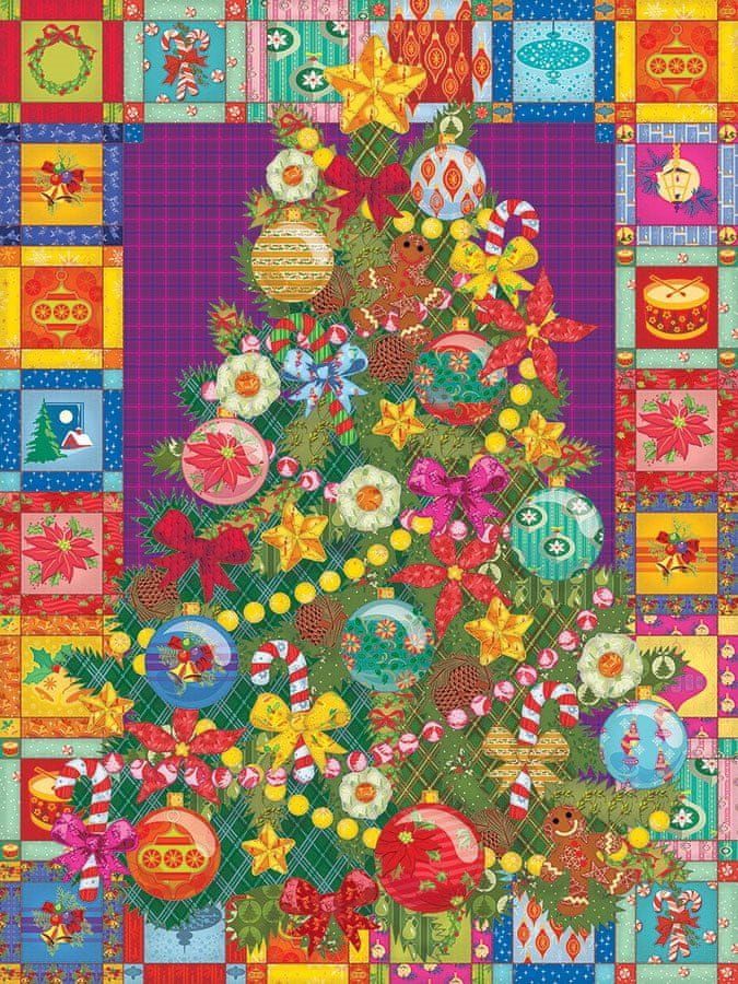 Cobble Hill Puzzle Vánoční stromek na přikrývce XL 275 dílků - obrázek 1
