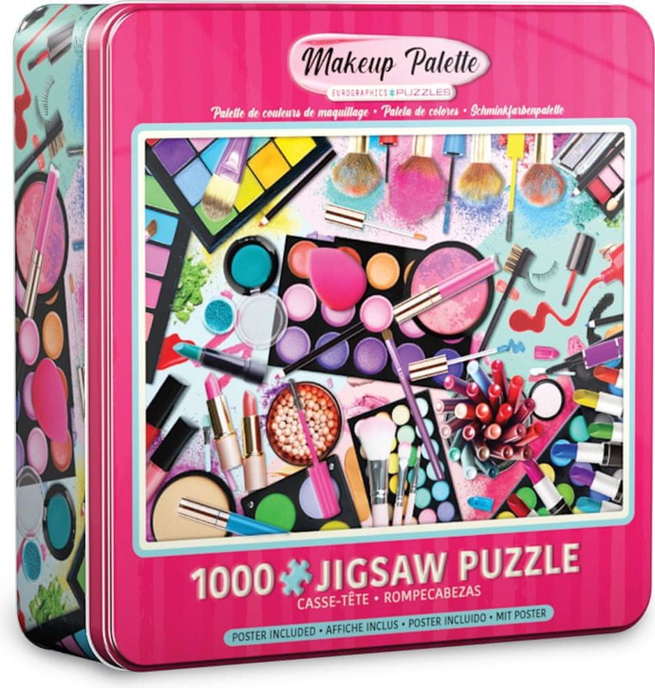 EuroGraphics Puzzle v plechové krabičce Paleta barev: Makeup 1000 dílků - obrázek 1