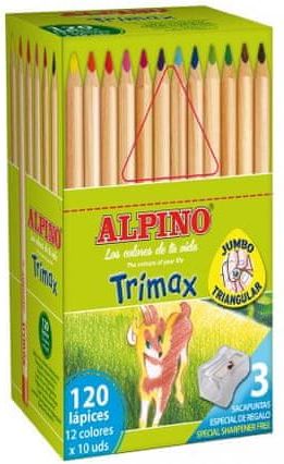Alpino Velké balení pastelek Alpino Trimax 120 ks - obrázek 1