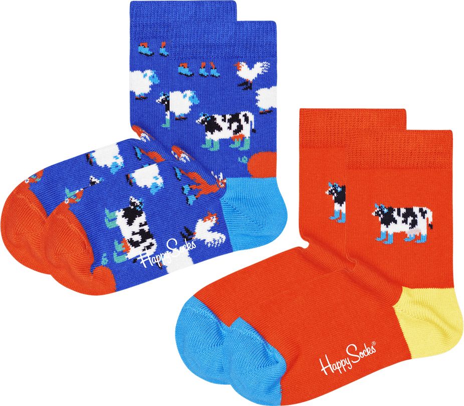 Happy Socks 2pack dětské ponožky Kids Farmlife Socks 24 - 26 vícebarevná - obrázek 1