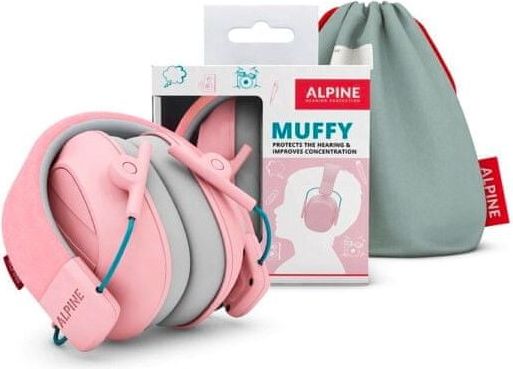 ALPINE Hearing Muffy - dětská izolační sluchátka RŮŽOVÁ model 2021 - obrázek 1