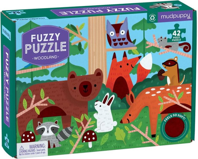 Mudpuppy Fuzzy Puzzle - Les (42 ks) / Fuzzy Puzzle Woodland (42 pc) - obrázek 1