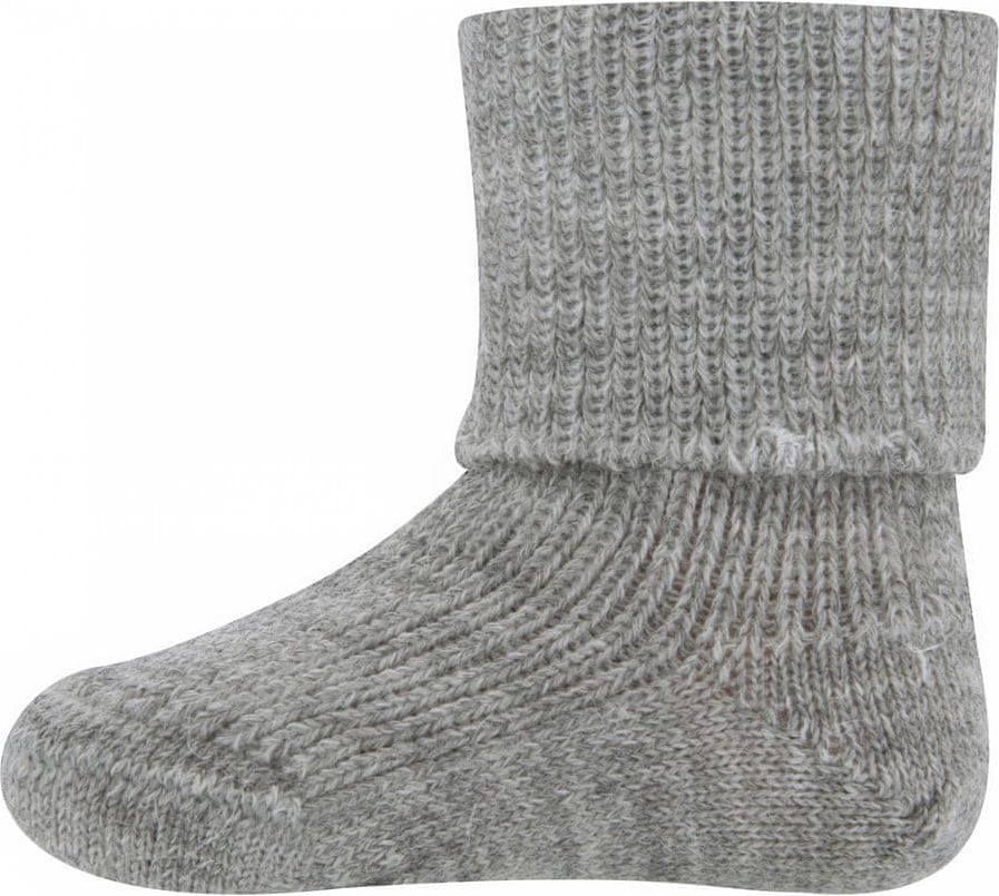 EWERS dětské vlněné ponožky s certifikátem GOTS 203001_2 16-17 šedá - obrázek 1
