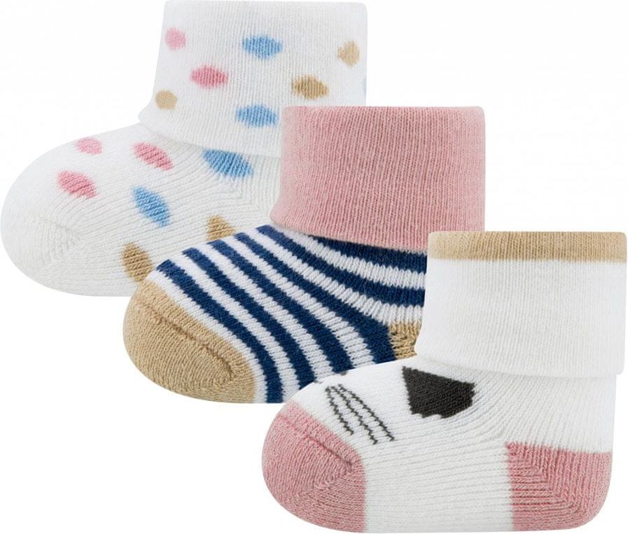 EWERS dívčí vícebarevný 3pack kojeneckých ponožek 205241 - obrázek 1