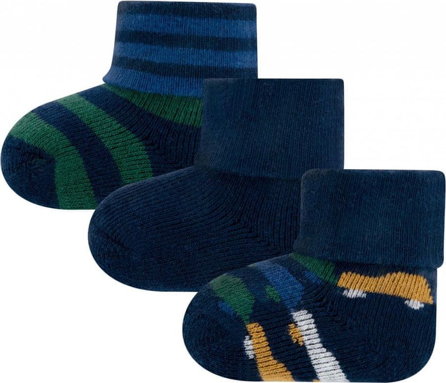 EWERS chlapecký tmavě modrý 3pack kojeneckých ponožek 205251 - obrázek 1