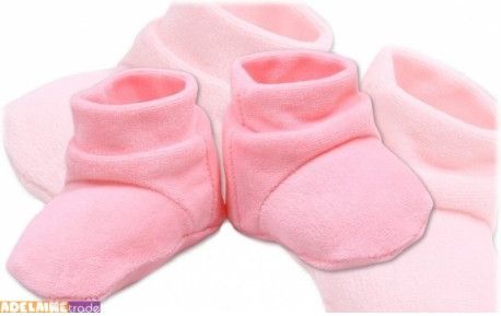Botičky/ponožtičky VELUR - sv. růžové - obrázek 1