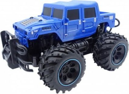 Rayline POLICE S.W.A.T. Rock Crawler Jeep 2 WD, 1:16, bitelná konstrukce, velké nárazníky, modrý - obrázek 1