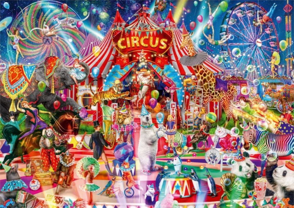 Jumbo Puzzle Noc v cirkuse 5000 dílků - obrázek 1