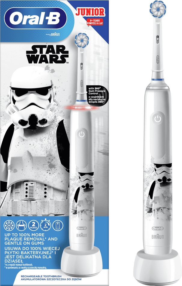 Oral-B elektrický zubní kartáček Junior Star Wars s designem od Brauna - obrázek 1
