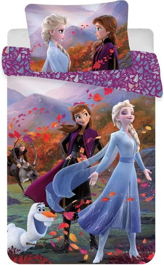 Jerry Fabrics Disney povlečení do postýlky Frozen 2 "Wind" baby 100x135, 40x60 cm - obrázek 1