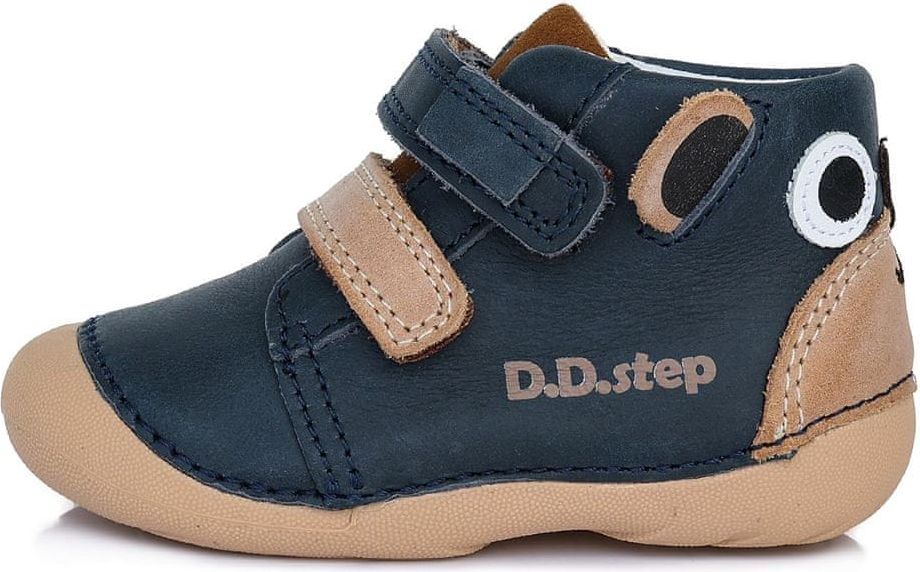 D-D-step dívčí kožená kotníčková obuv S015-803 19 tmavě modrá - obrázek 1