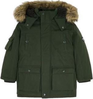MAYORAL chlapecká zimní bunda s kožíškem zelená - 116 cm - obrázek 1