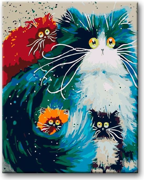 ZUTY Malování podle čísel - OKATÁ KOČKA S KOŤATY 40x50 NO - obrázek 1