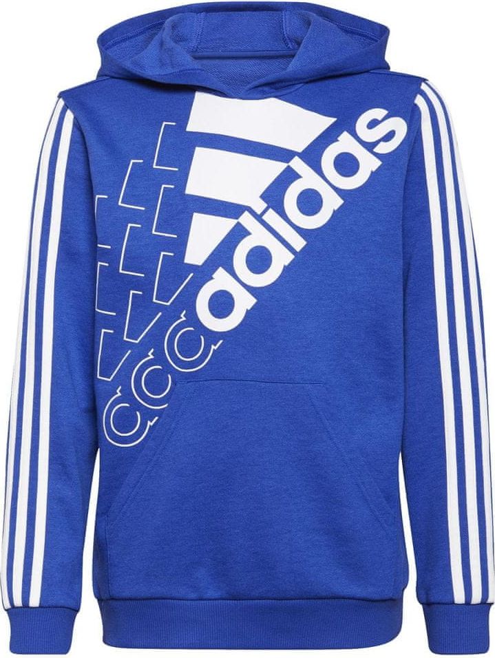Adidas Dětská mikina Essentials Logo Modrá / Bílá, 140 - obrázek 1