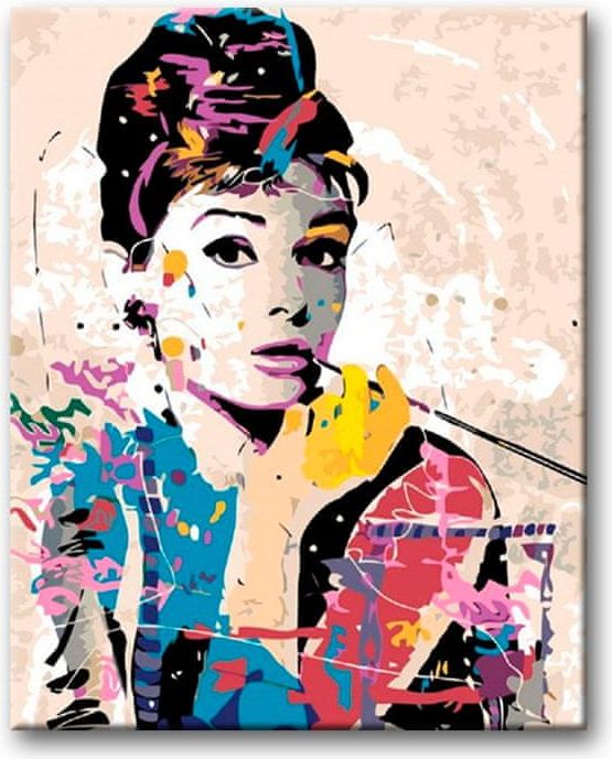 ZUTY Malování podle čísel - AUDREY HEPBURN NO 80x100 - obrázek 1