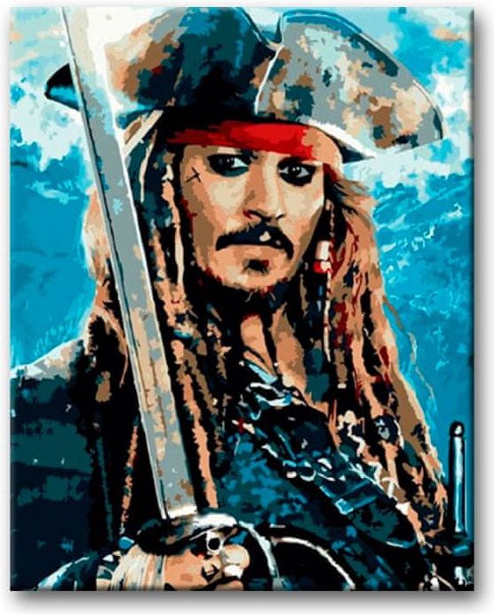 ZUTY Malování podle čísel - JACK SPARROW II NO 80x100 - obrázek 1