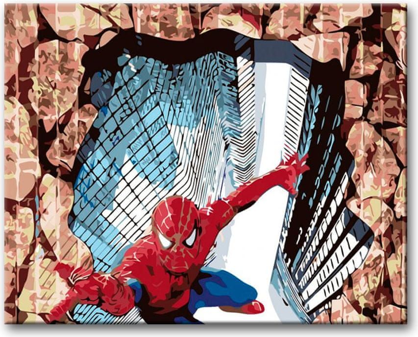 ZUTY Malování podle čísel - SPIDERMAN 3D 40x50 NO - obrázek 1