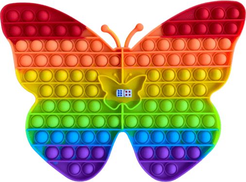 Pop It Pop It rainbow Desková antistresová hračka Motýl JUMBO 30 cm - obrázek 1