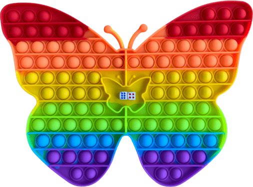 Pop It Pop It rainbow Desková antistresová hračka Motýl JUMBO 30 cm - obrázek 1