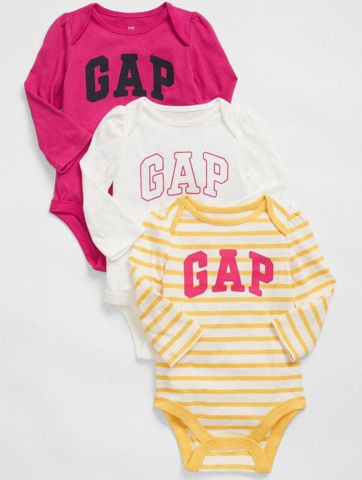 Gap Baby body Logo bodysuit, 3ks 18-24M - obrázek 1
