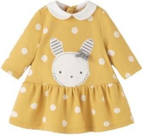 MAYORAL dívčí šaty s čelenkou králíček žlutá - 70 cm - obrázek 1