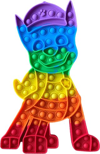 Pop It POP IT Rainbow antistresová hračka Tlapková Patrola JUMBO 30 cm - obrázek 1