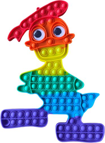 Pop It POP IT Rainbow antistresová hračka Kačer Donald JUMBO 40 cm - obrázek 1