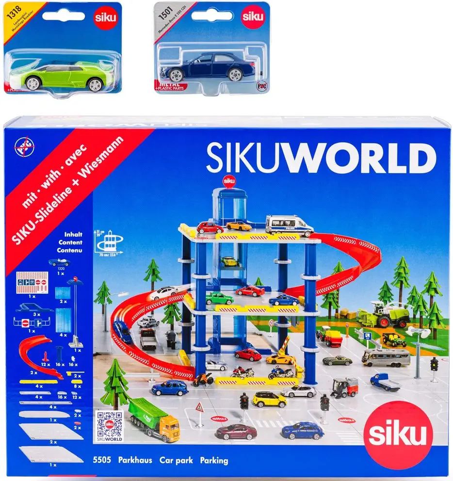 SIKU World Garáž se 2 auty - obrázek 1