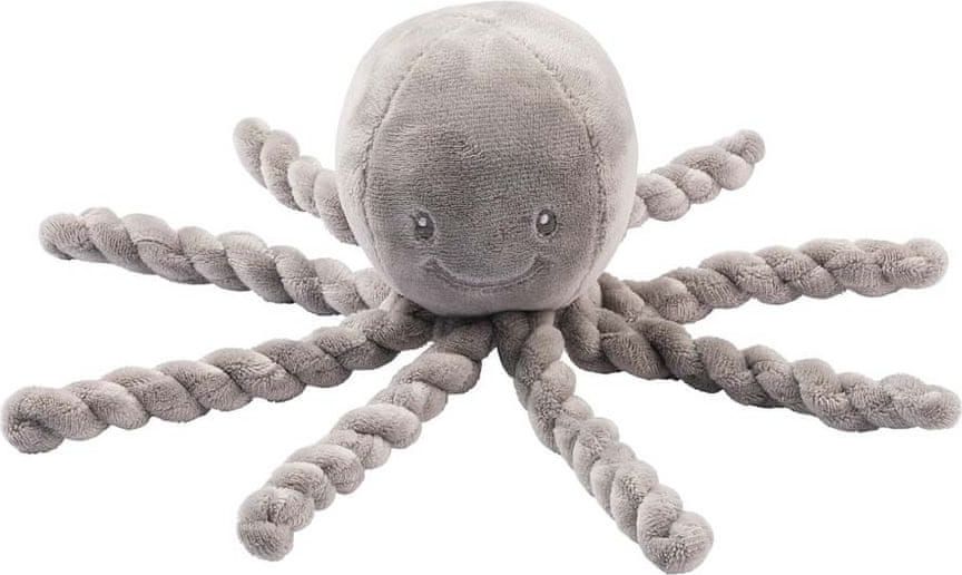Nattou NATTOU První hračka pro miminka chobotnička PIU PIU Lapidou grey 0m + - obrázek 1