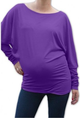 Symetrická těhotenská tunika - fialová - obrázek 1