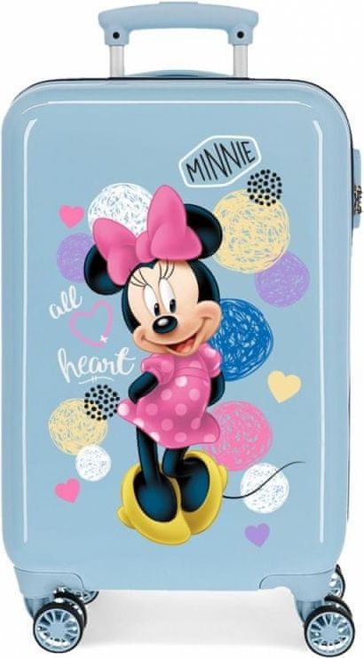 Joummabags Luxusní dětský ABS cestovní kufr MINNIE MOUSE Love, 55x34x20cm, 32L, 2051423 - obrázek 1