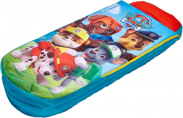Dětská nafukovací postel a spací pytel 2v1 Paw Patrol-modrý bok - obrázek 2