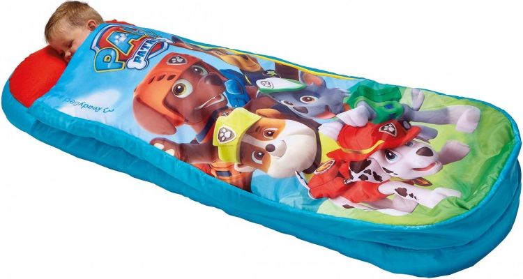 Dětská nafukovací postel a spací pytel 2v1 Paw Patrol-modrý bok - obrázek 3