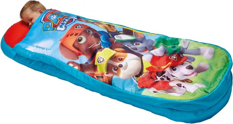 Dětská nafukovací postel a spací pytel 2v1 Paw Patrol-modrý bok - obrázek 4