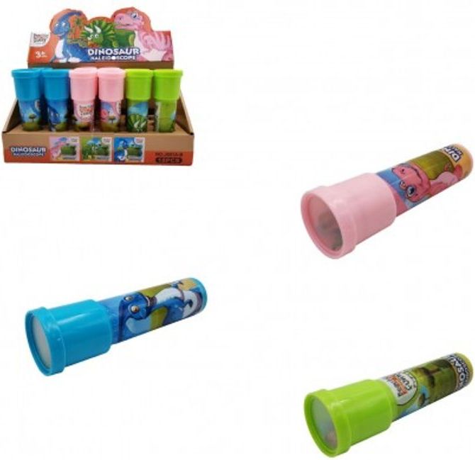Teddies Kaleidoskop - Krasohled Dino plast 13cm 3 barvy 18ks v boxu
