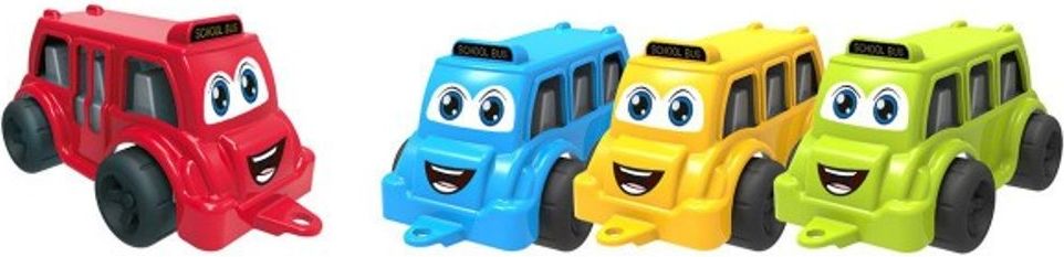 Teddies Autobus pro nejmenší plast 26cm na volný chod 3 barvy 12m+ - obrázek 1