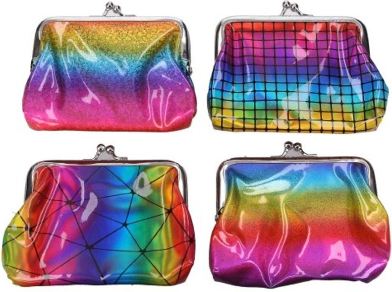 Wiky Peněženka dívčí duhová plast 12x10cm mix barev v sáčku - obrázek 2