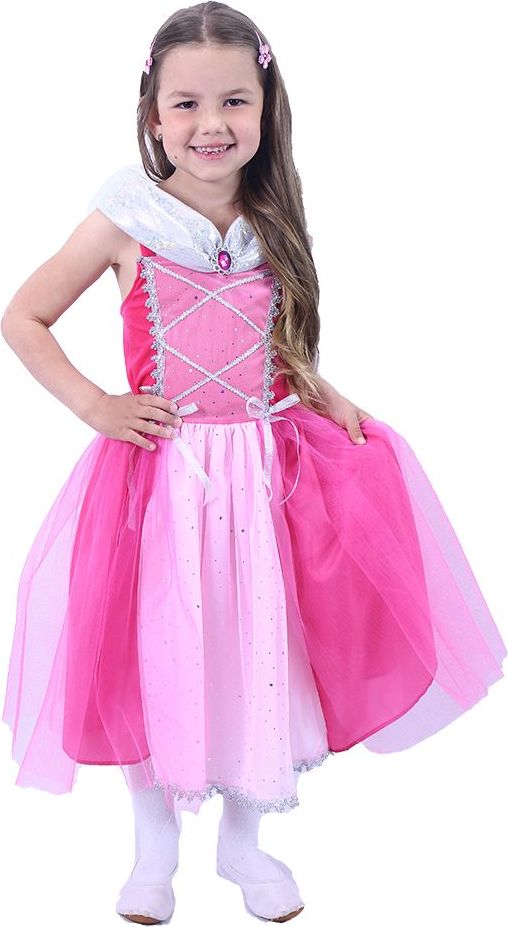 RAPPA Dětský kostým princezna růžová (M) - obrázek 1