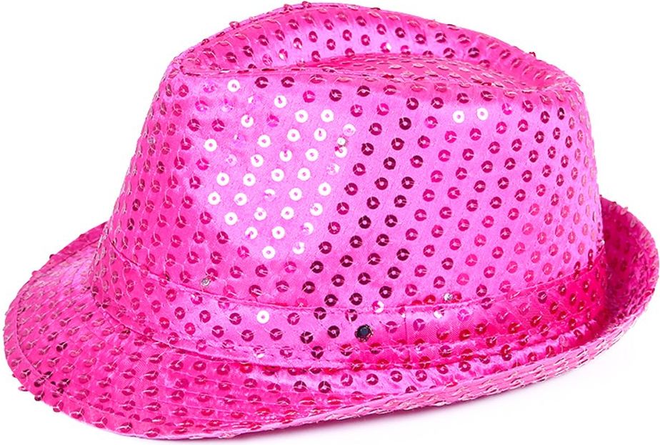 RAPPA Klobouk disco růžový s LED světlem pro dospělé - obrázek 1