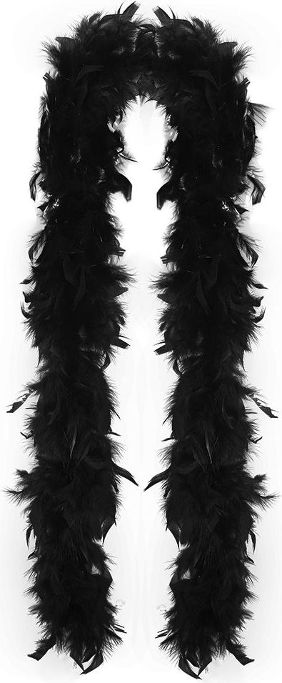 RAPPA Boa černé s peřím 180 cm - obrázek 1
