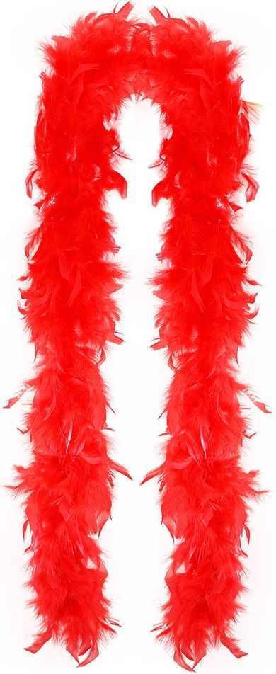 RAPPA Boa červené s peřím 180 cm - obrázek 1