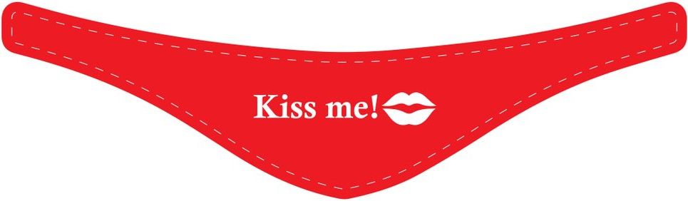 RAPPA SAMOSTATNĚ NEPRODEJNÝ! šátek na plyš motiv Kiss me! - obrázek 1