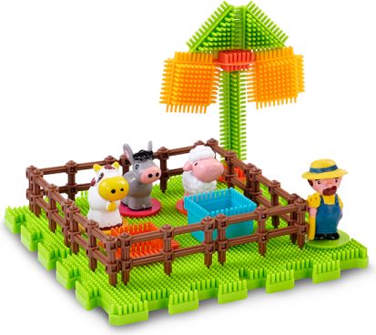 Plastové kostičky Spiky Farma, 22 dílků