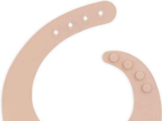 Jollein Silikonový bryndák s korýtkem Pale Pink 2021 - obrázek 2